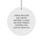 Funny Mother Circle Ornament Gifts from Family for Mother's Christmas Unique Gifts - Image 1